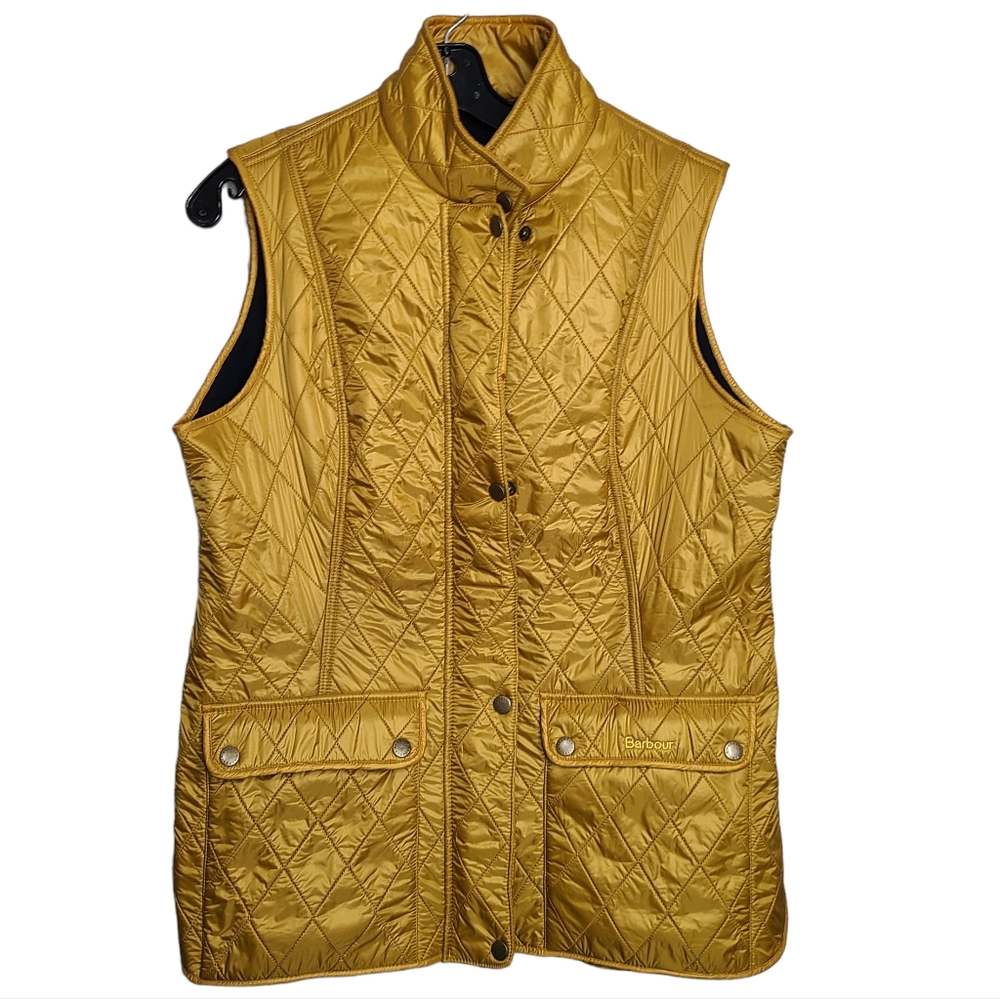Barbour Gold Quilted Vest